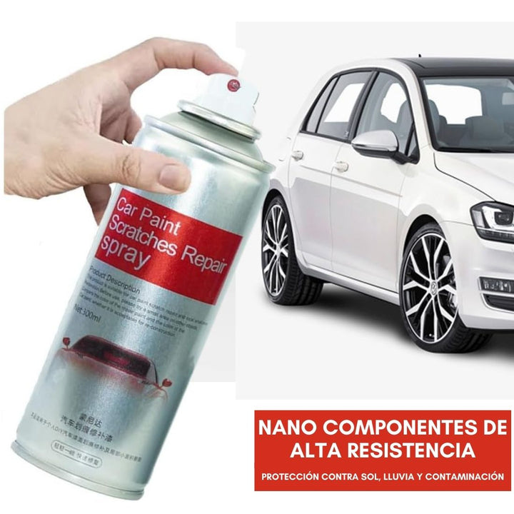 Spray reparador de arañazos en pintura de coche